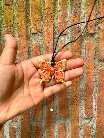 Ceramic Butterfly Necklace