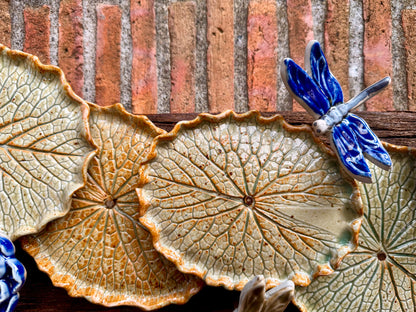 Lotus Pad with Flowers& Dragonflies Tabletop