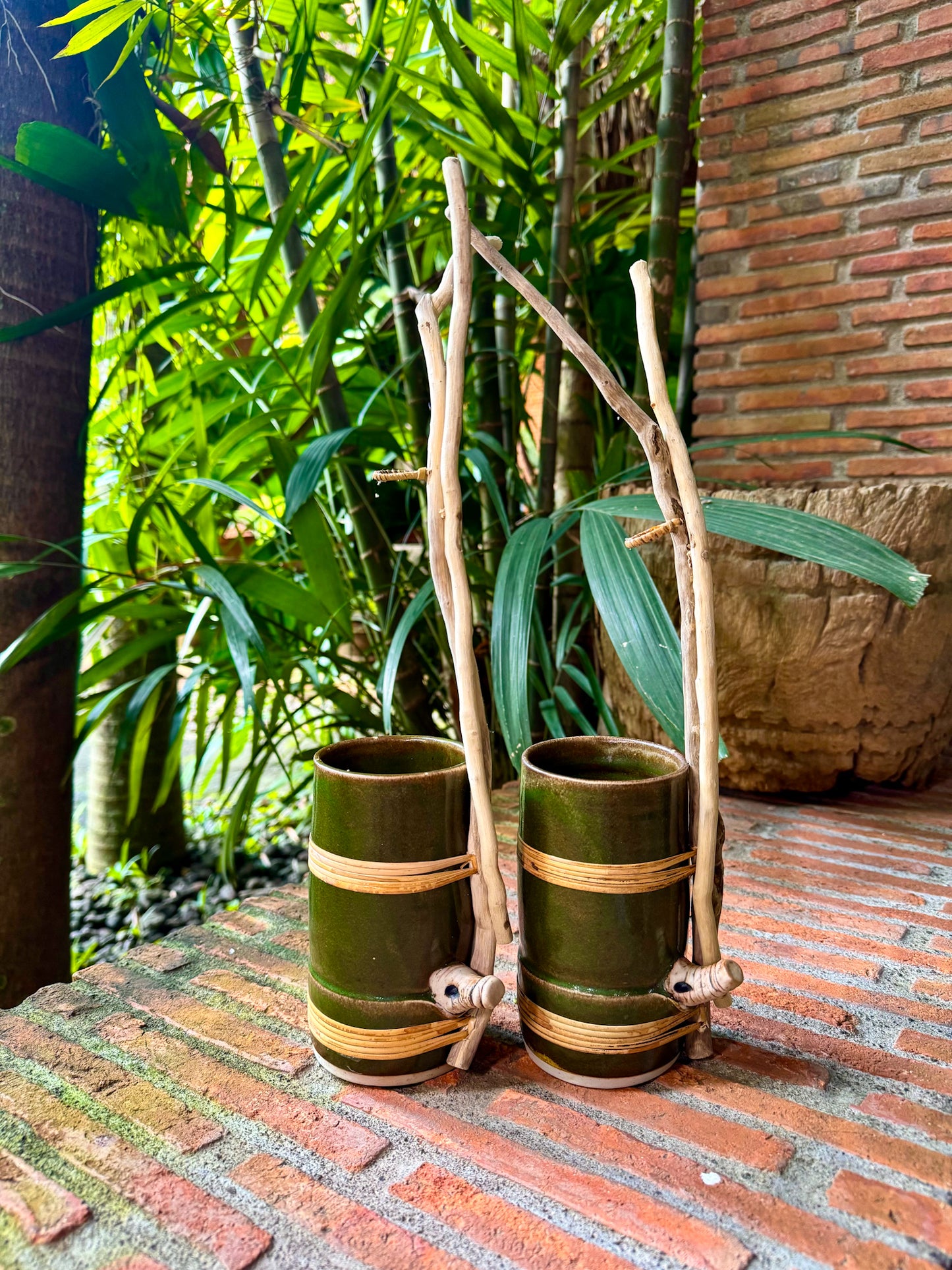 Bamboo Vase with Roots