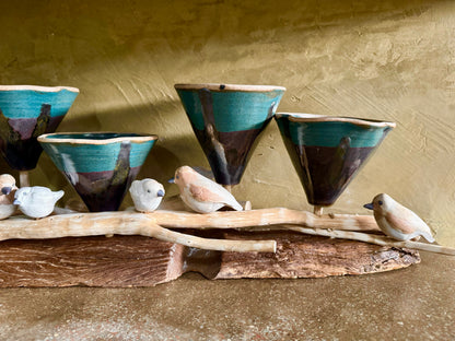 Funnel Vase with Birds Tabletop