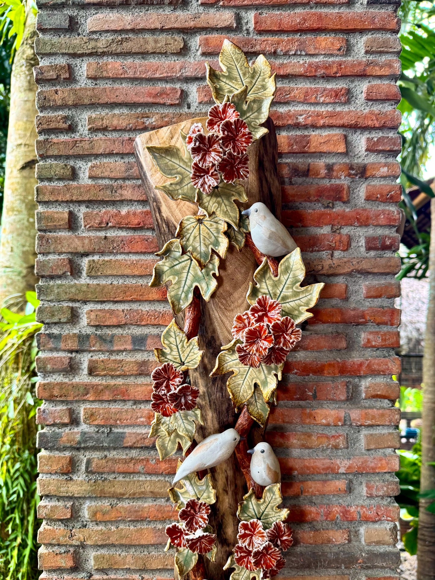 Birds and Gumamela Wall Hang