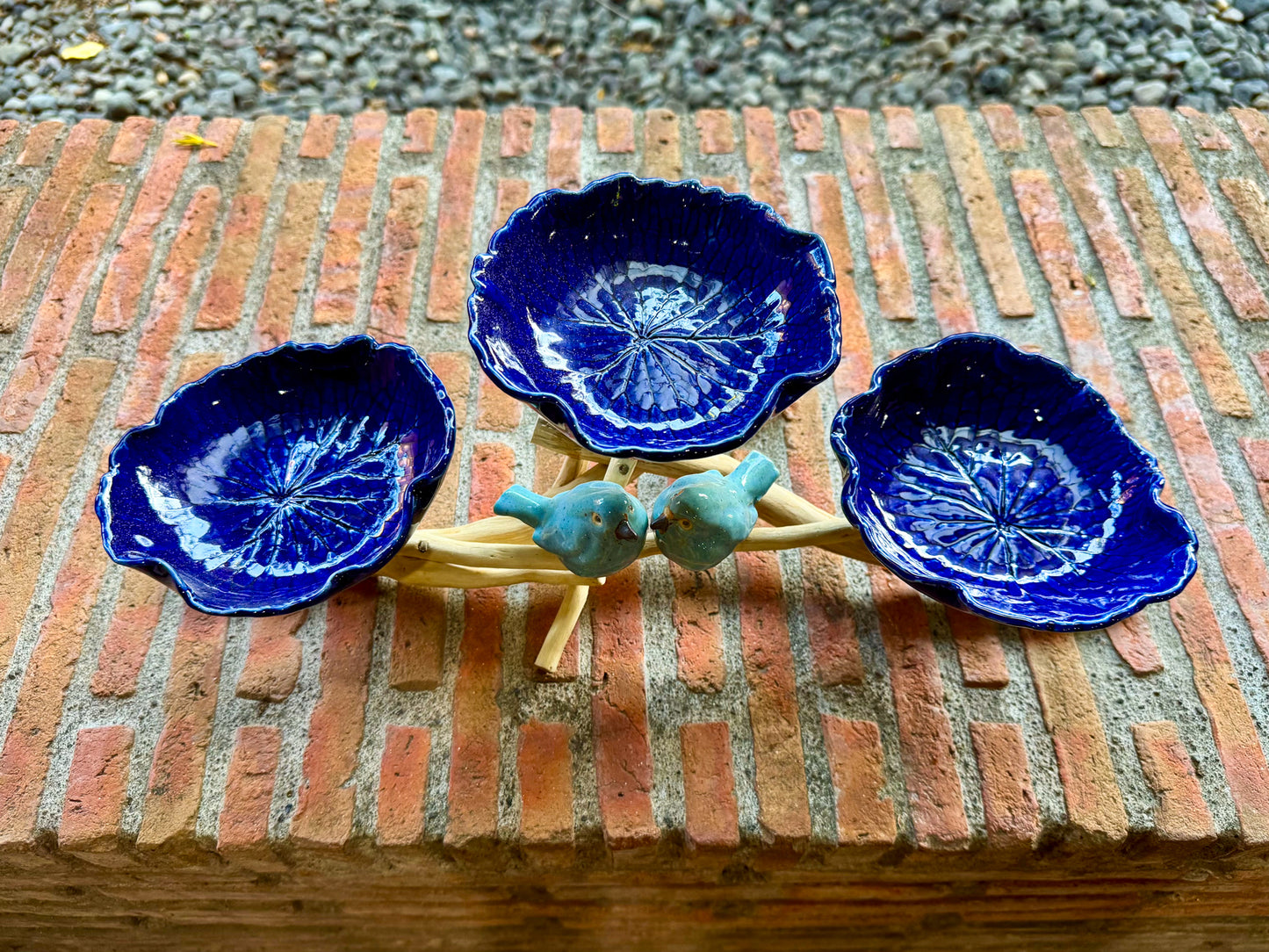 Lotus Bowls with Birds Tabletop
