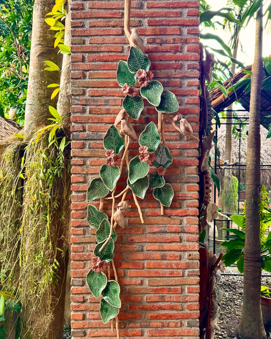 Gumamela with Birds Wall Hang