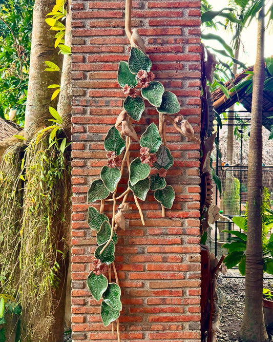 Gumamela with Birds Wall Hang