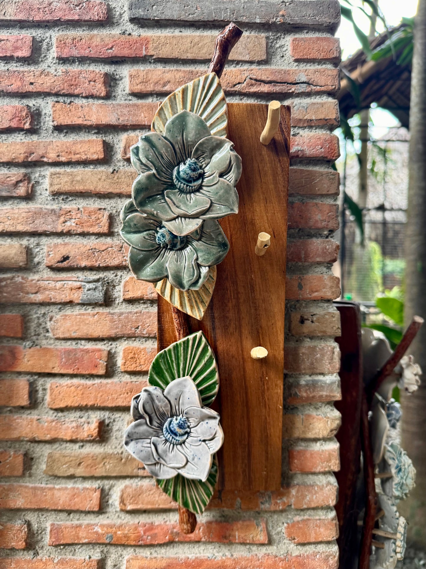 Flower Key Holder Wall Hang