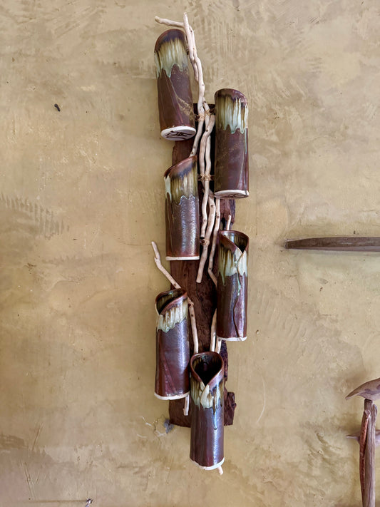 Bamboo Flute Vase Wall Hang