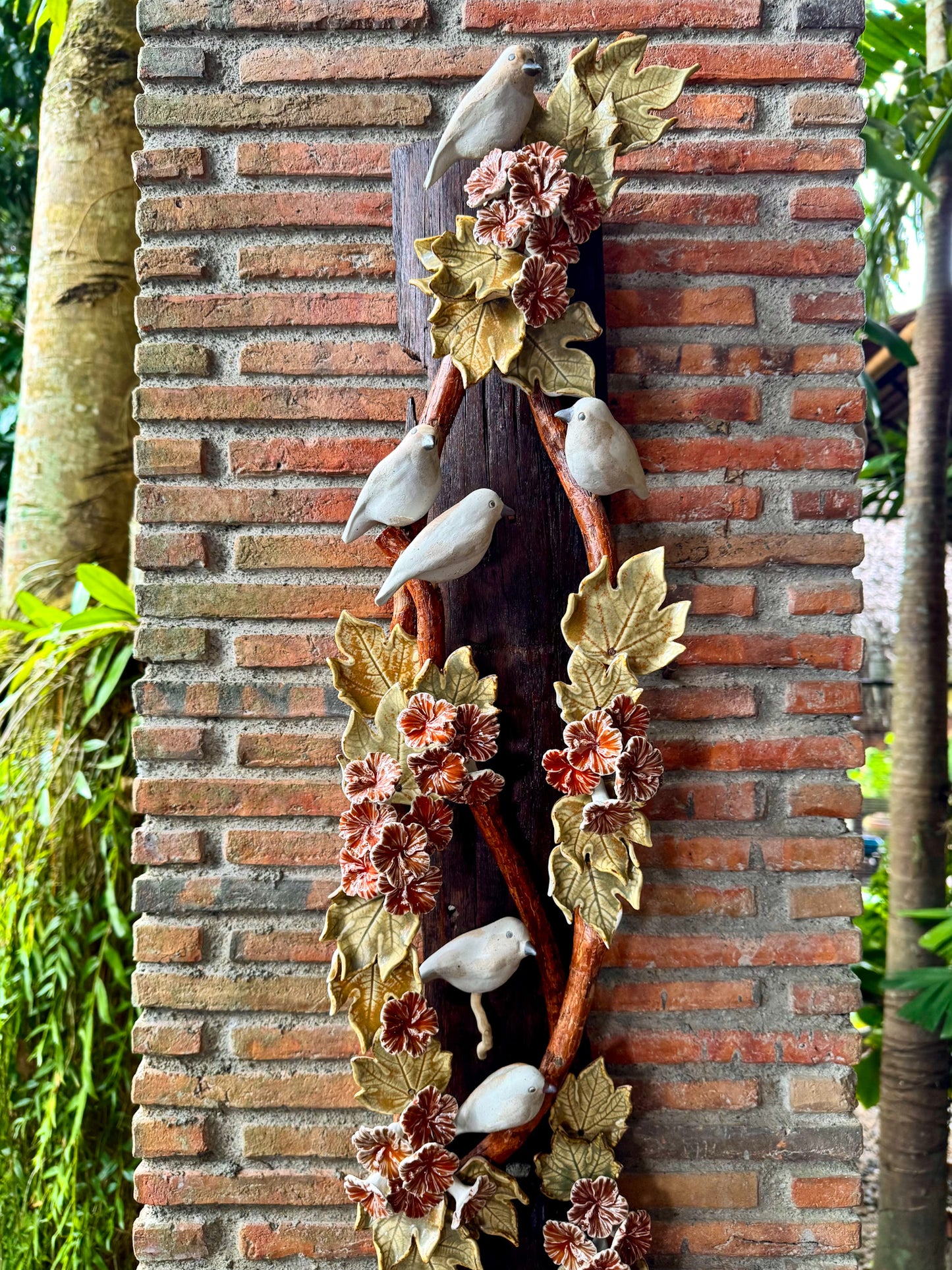 Birds and Gumamela Wall Hang