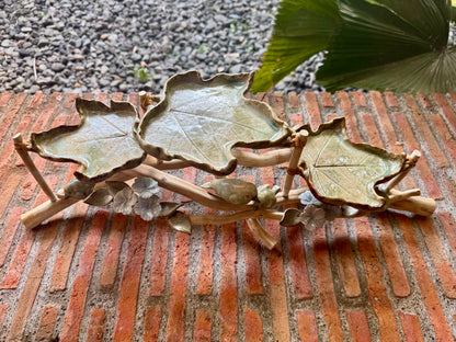 Leaf Plate with Birds and Flowers Tabletop