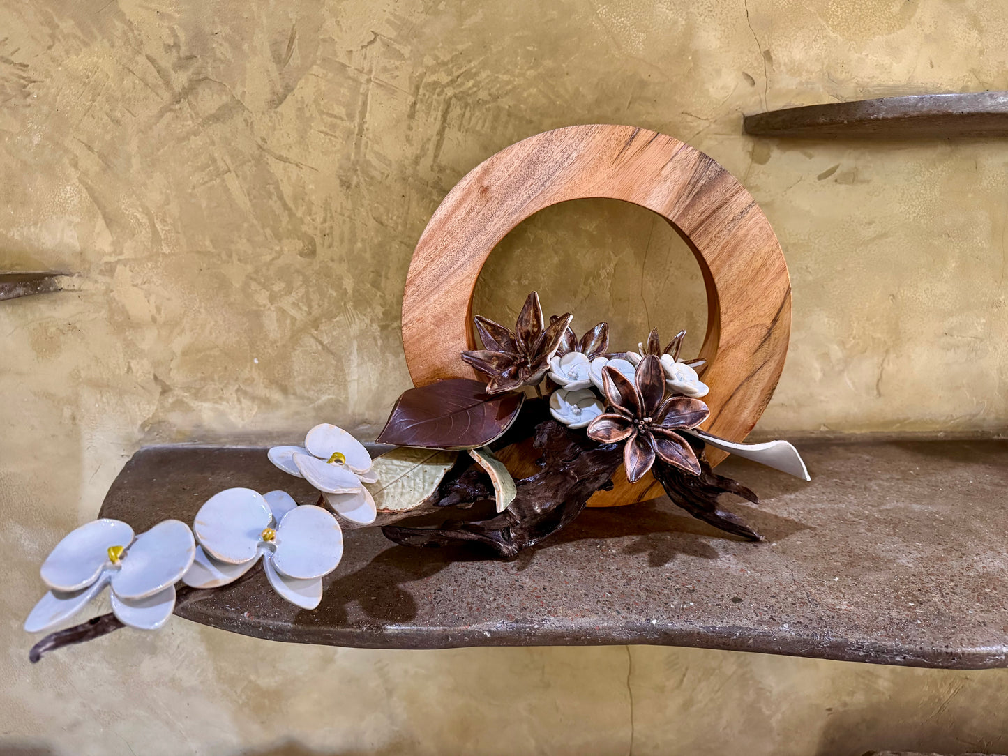 Phalaenopsis & Stargazer Ikebana Tabletop