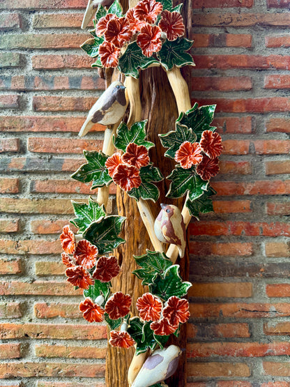 Birds and Gumamela Wall Hang