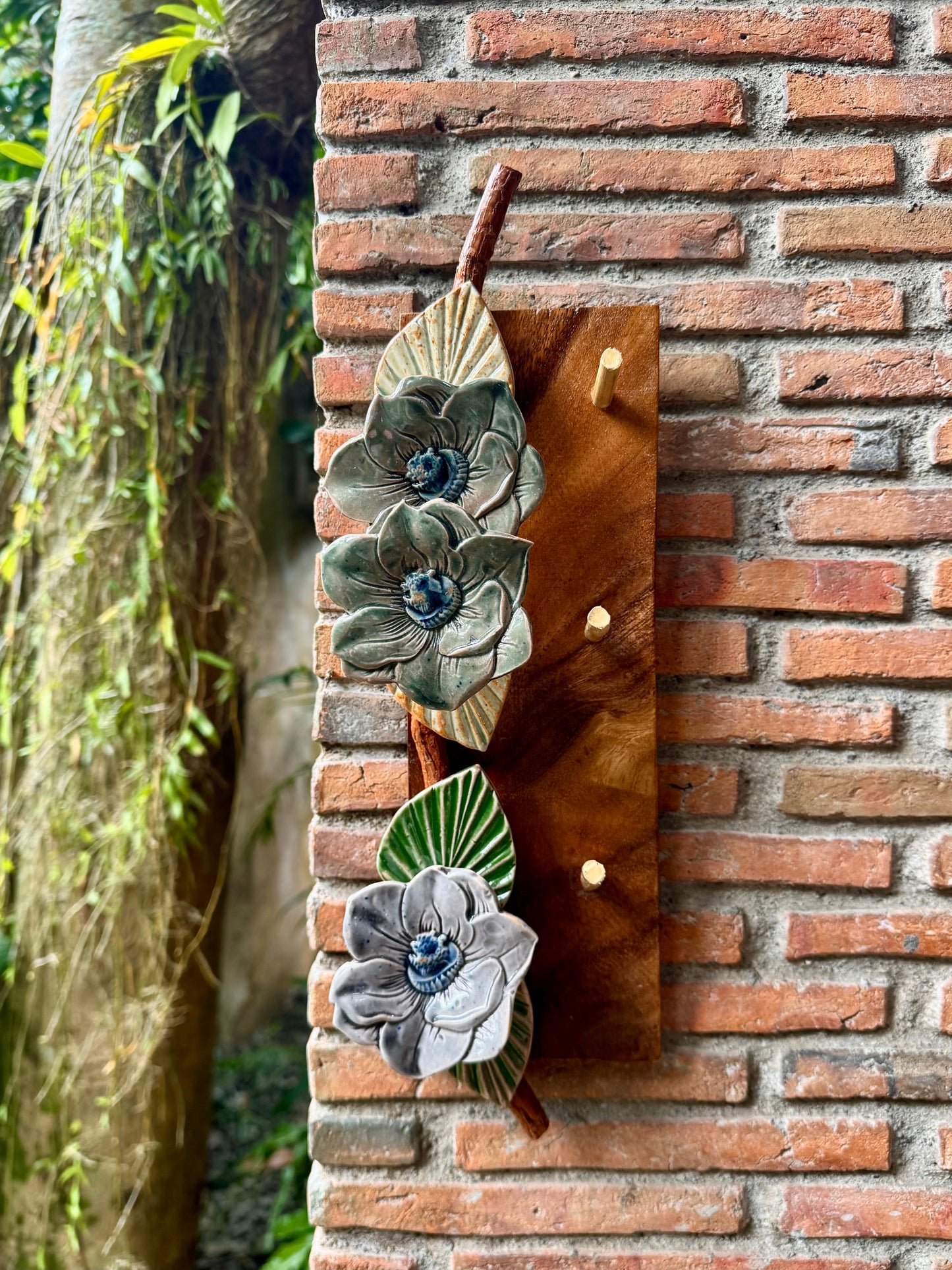 Flower Key Holder Wall Hang