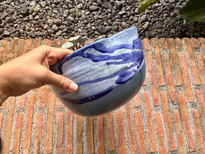 White Gumamela on Vines Bowl (Large)