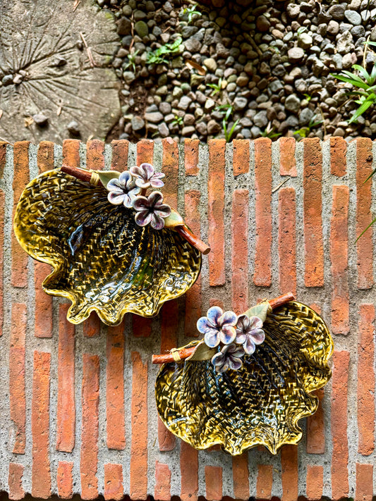 Abaniko Bowl w/ Flowers