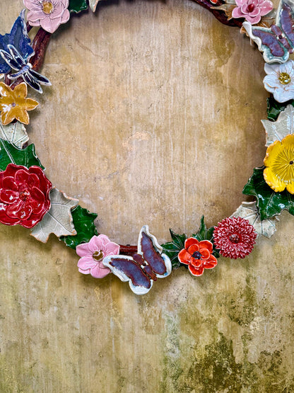 Flower Wreath Wall Hang