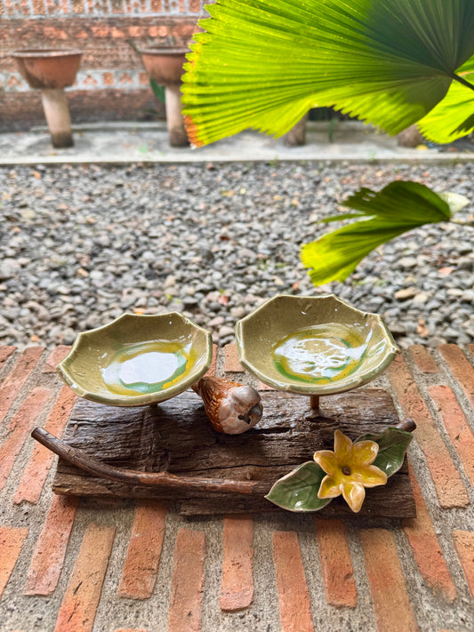 Bowls with Bird & Flower Tabletop