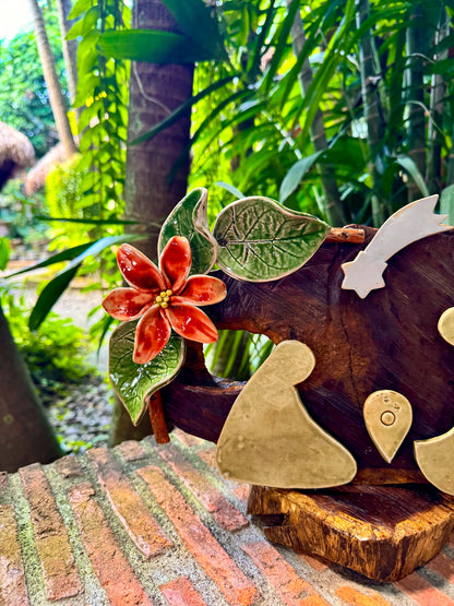 Nativity with Poinsettias Tabletop