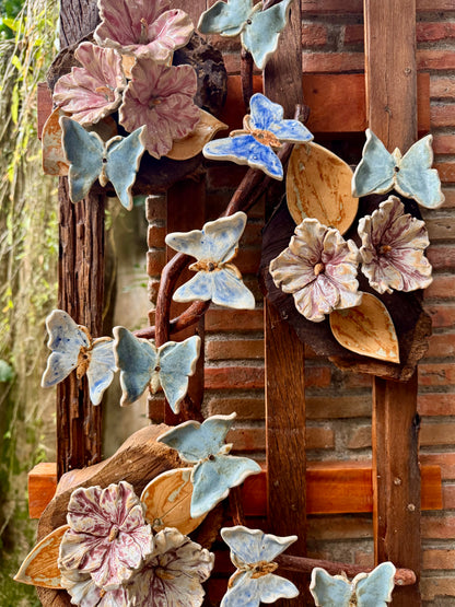 Flowers & Butterflies Wall Hang