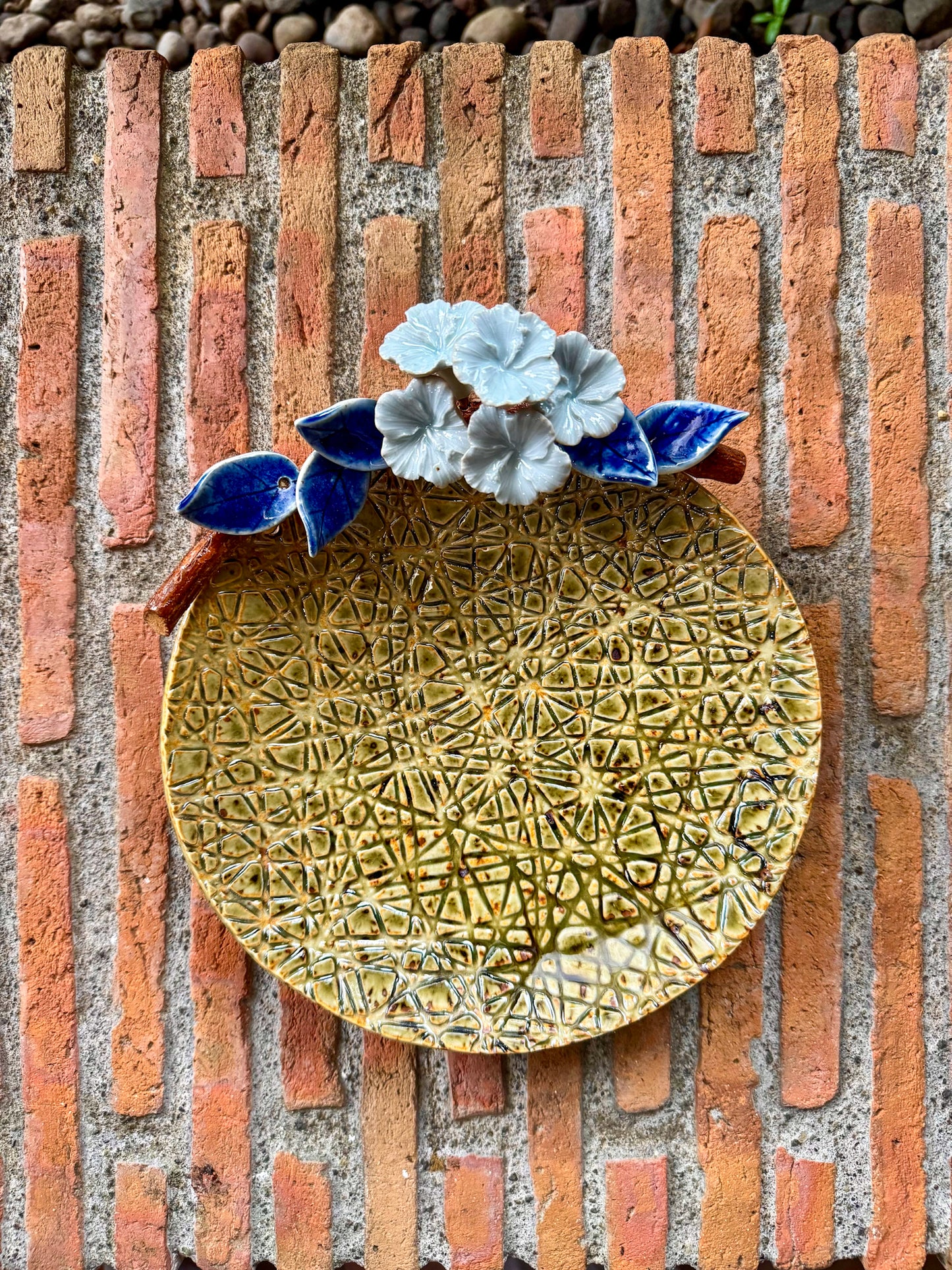 Plate with Gumamela Flowers