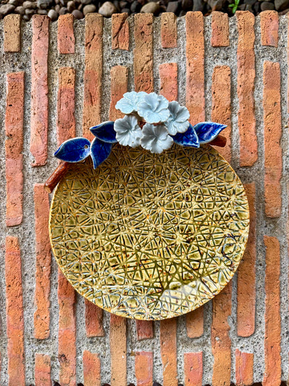 Plate with Gumamela Flowers