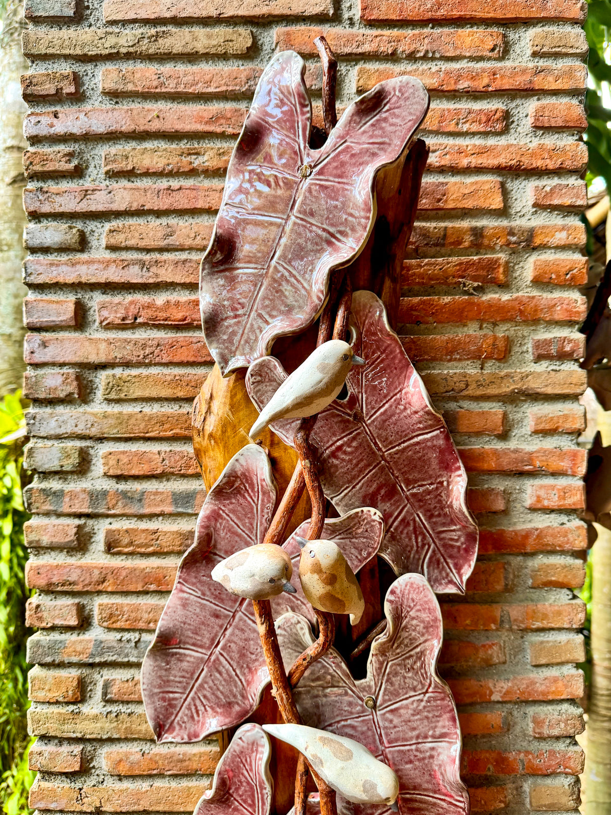 Birds and Leaves Wall Hang