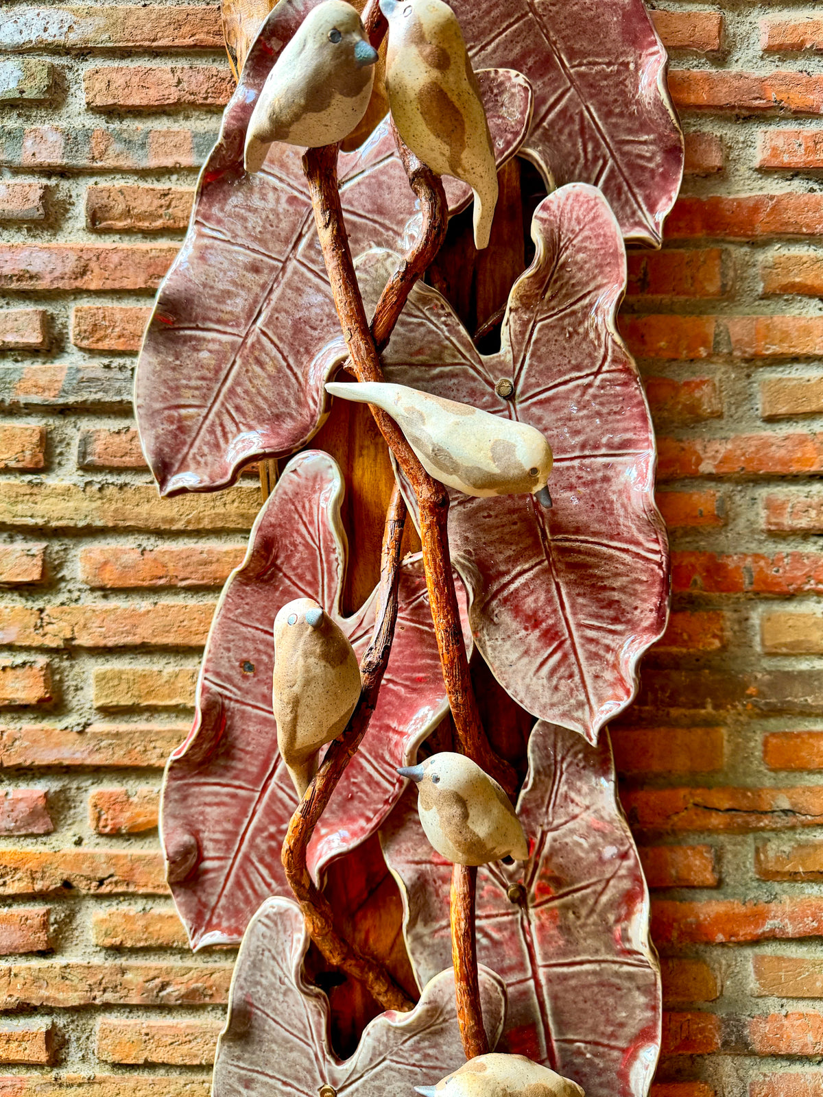 Birds and Leaves Wall Hang