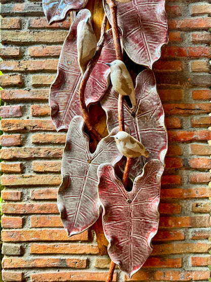 Birds and Leaves Wall Hang