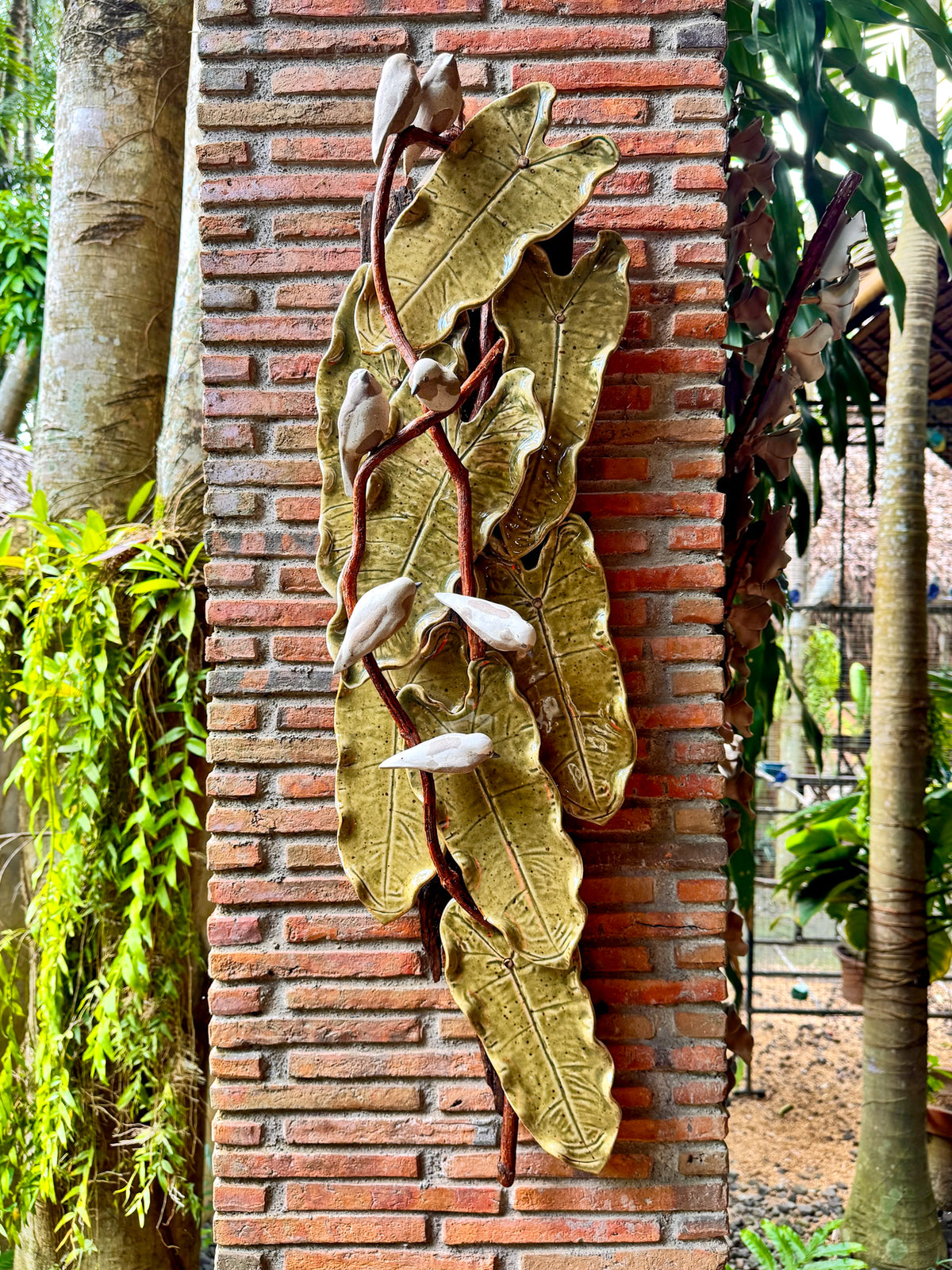 Birds and Leaves Wall Hang