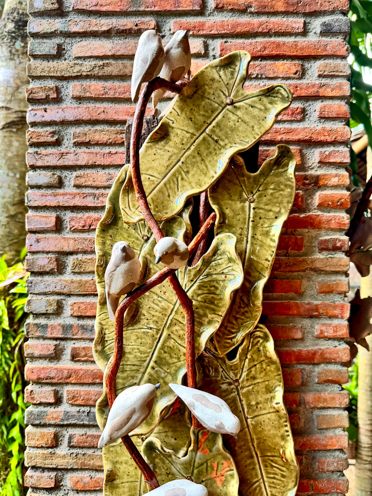 Birds and Leaves Wall Hang