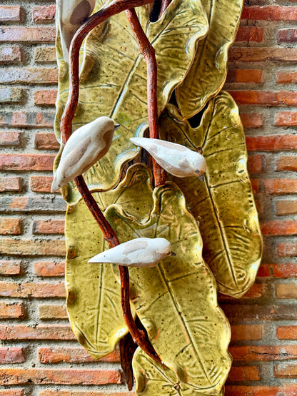 Birds and Leaves Wall Hang