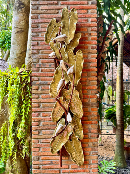 Birds and Leaves Wall Hang
