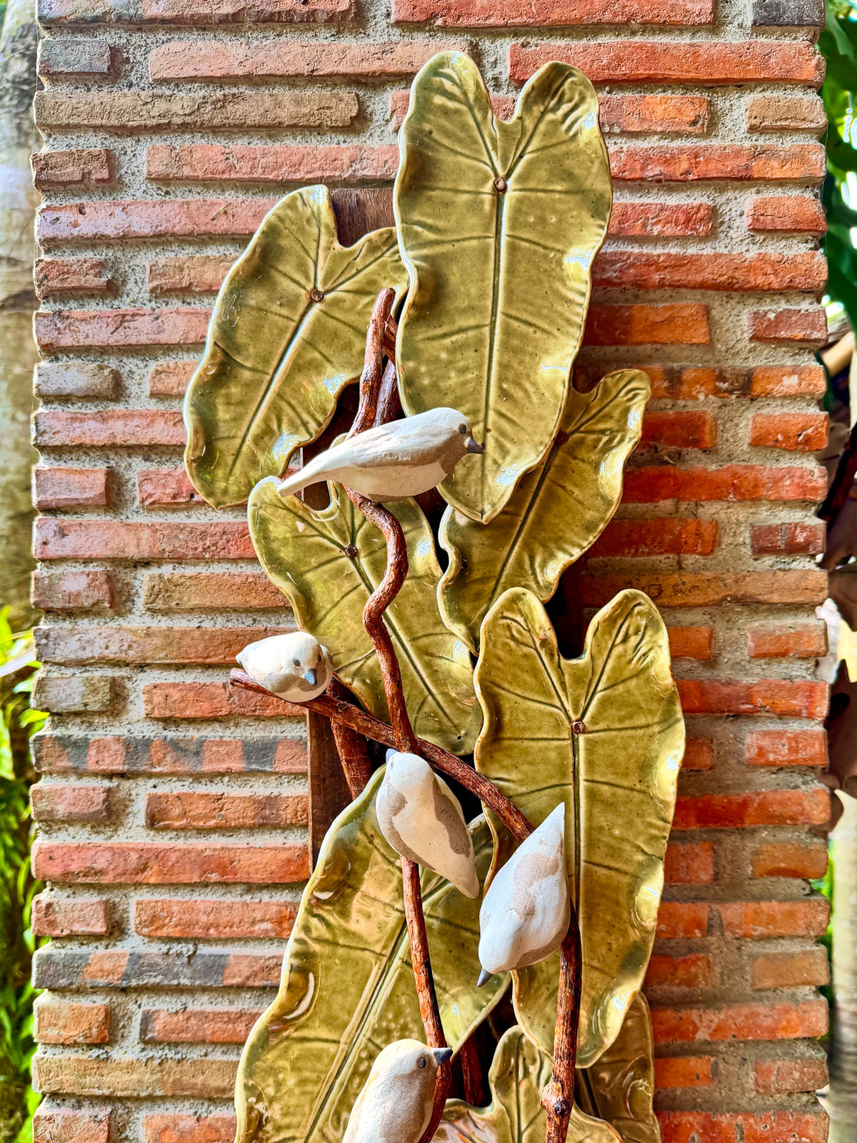 Birds and Leaves Wall Hang