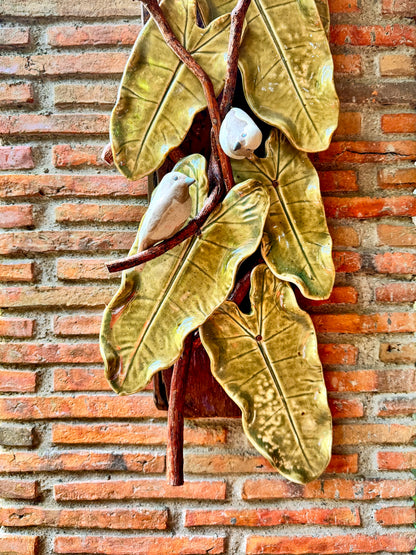 Birds and Leaves Wall Hang