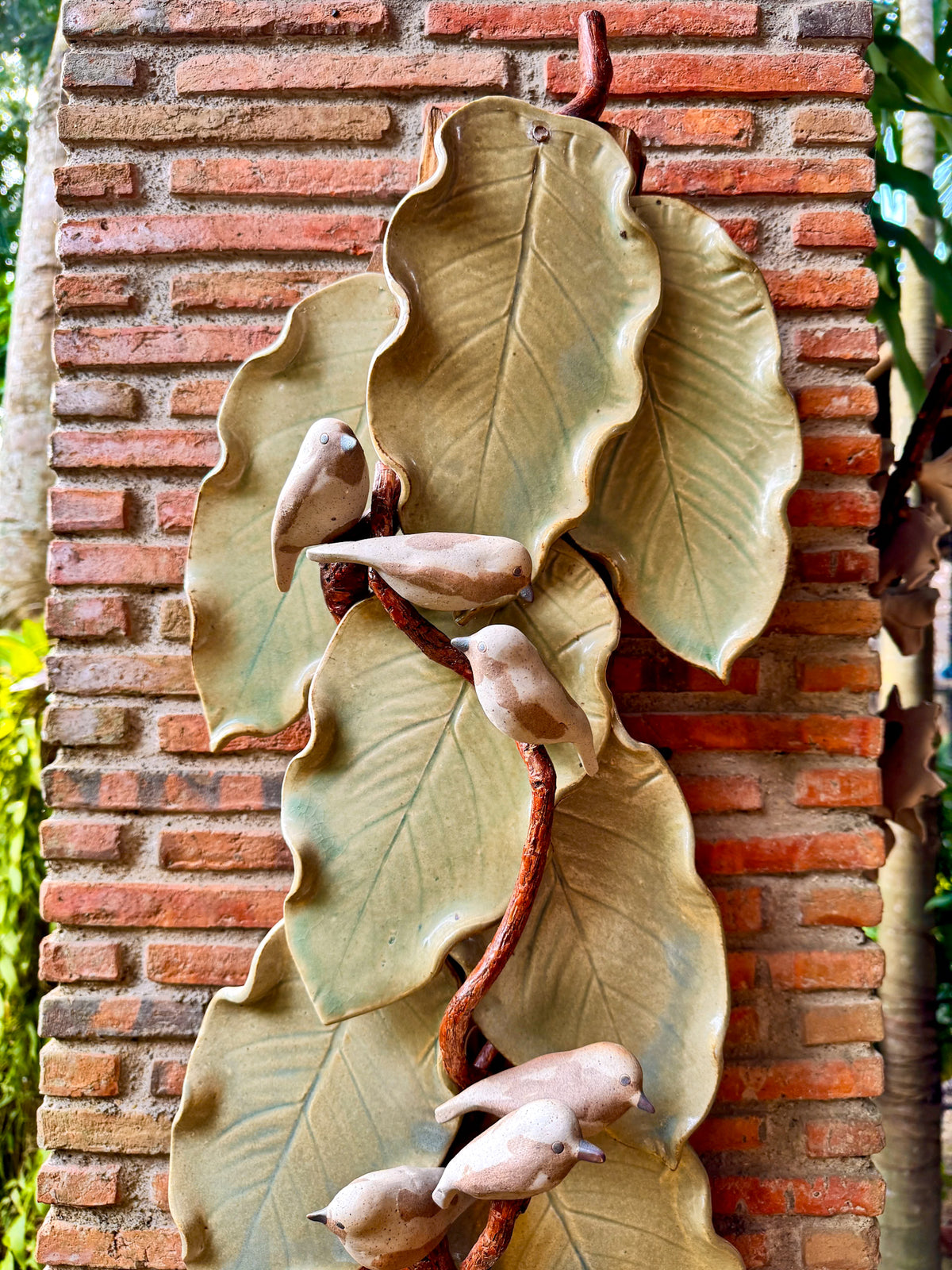 Birds and Leaves Wall Hang
