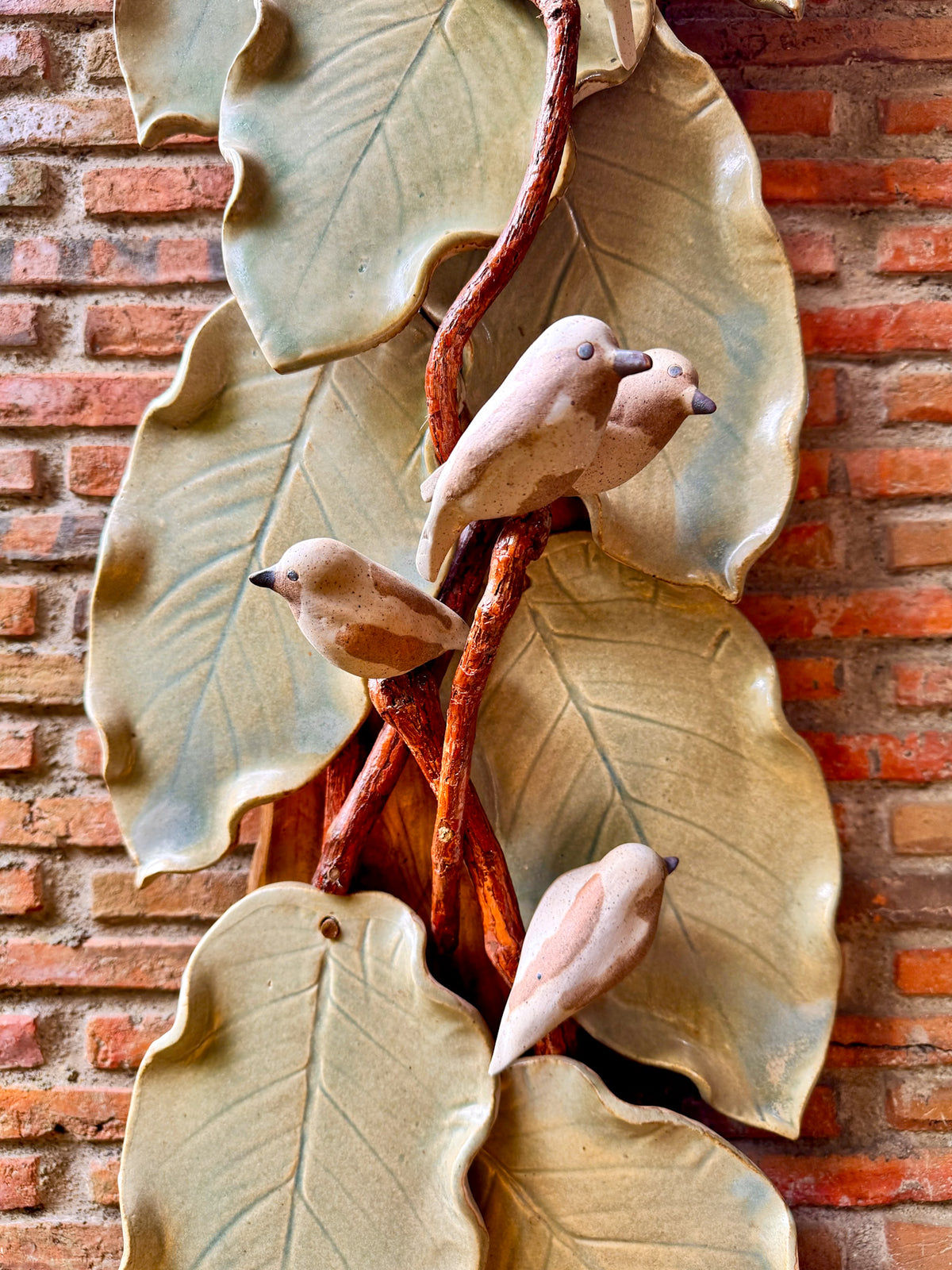 Birds and Leaves Wall Hang
