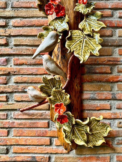 Birds and Gumamela Wall Hang