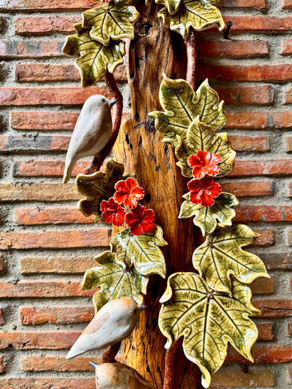 Birds and Gumamela Wall Hang