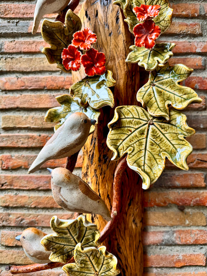 Birds and Gumamela Wall Hang
