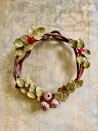 Flower Wreath Wall Hang