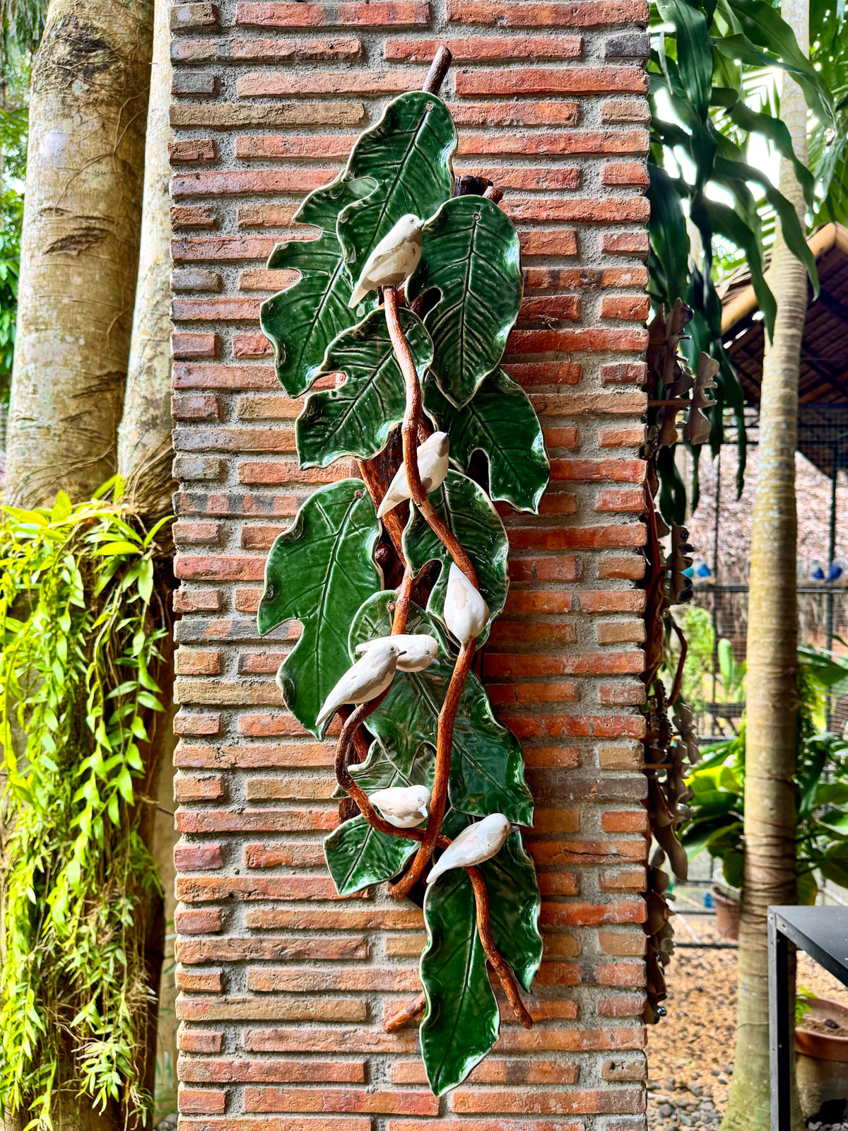 Birds and Leaves Wall Hang