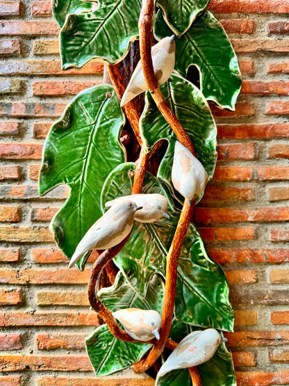 Birds and Leaves Wall Hang
