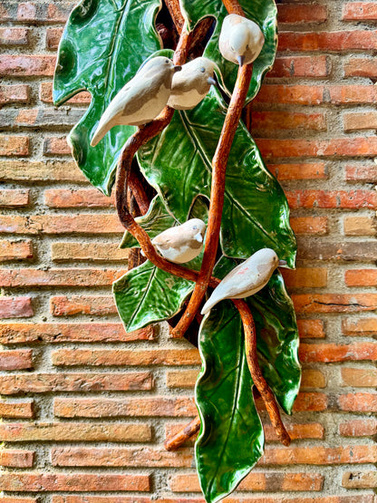 Birds and Leaves Wall Hang