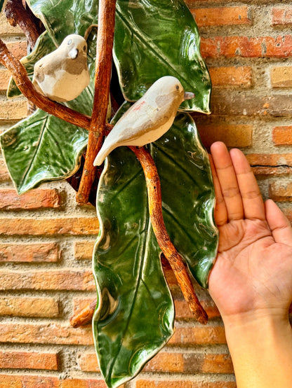 Birds and Leaves Wall Hang