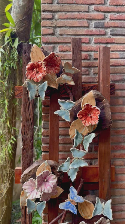 Flowers & Butterflies Wall Hang